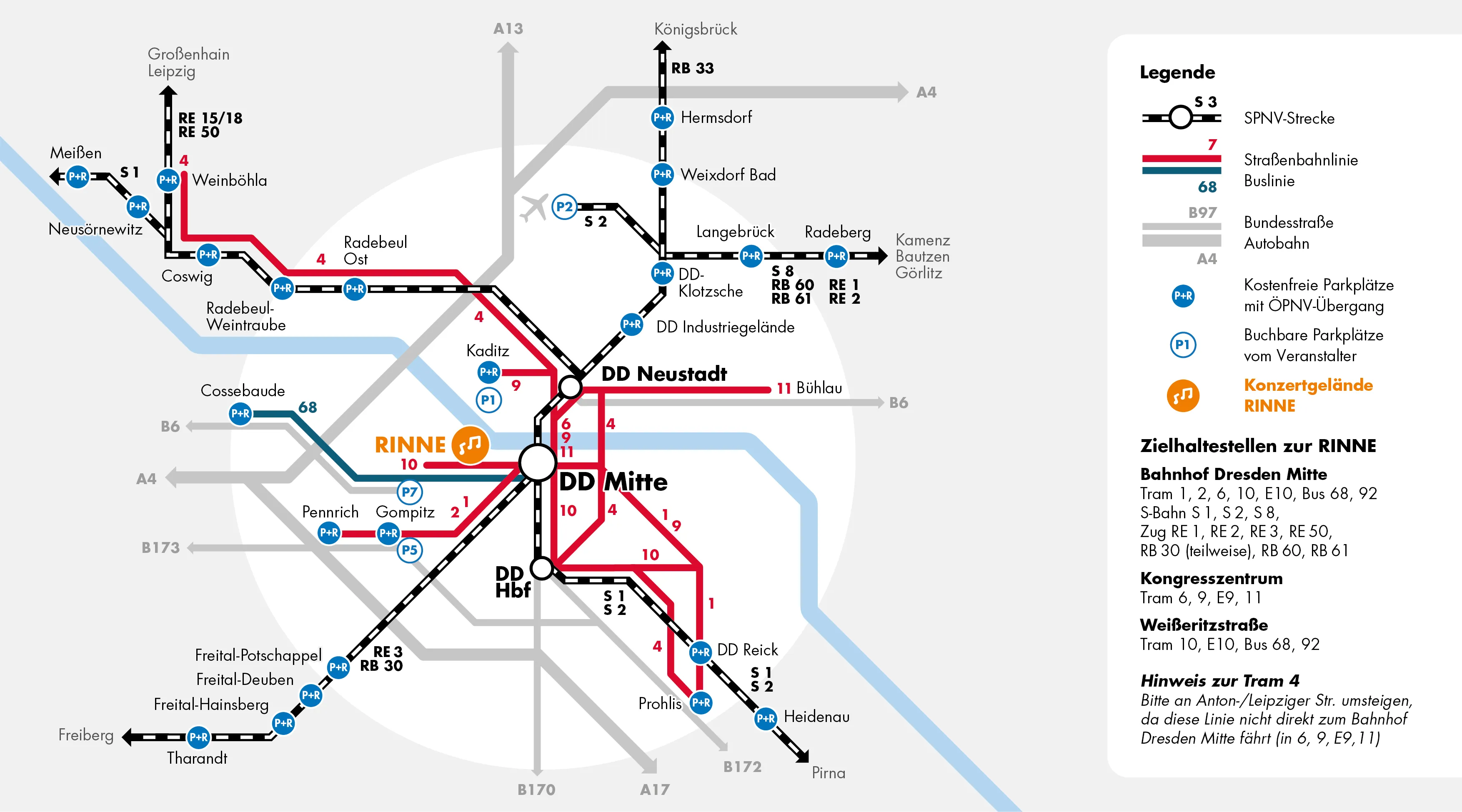 Anfahrt mit den öffentlichen Verkehrsmitteln
